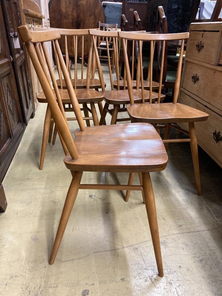 A set of six Ercol dining chairs